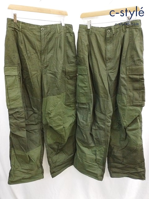BEAMS ビームス カーゴパンツ L カーキ コットン100% 計2点