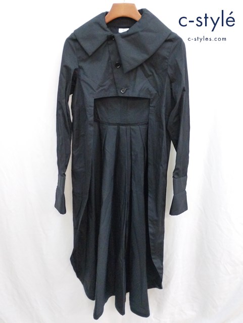 noir kei ninomiya ノワールケイニノミヤ シャツワンピース S ブラック 3J-B005 レディース