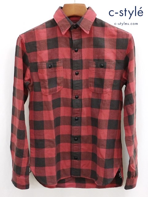 RRL ダブルアールエル フランネルシャツ レッド 165/88A MNRRWOV16820091 チェック柄