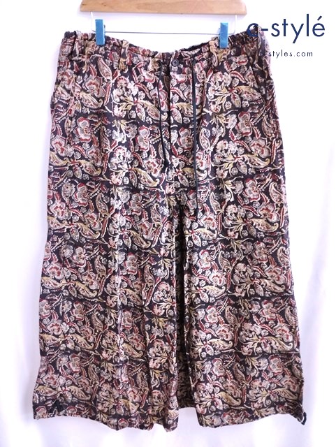 S’YTE サイト パンツ 3 ブラック×マルチカラー ワイドトラウザー UI-P36-027 綿100％