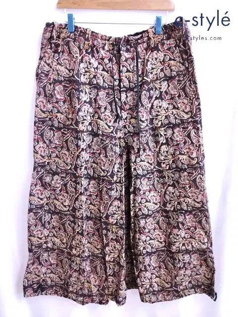 S’YTE サイト パンツ 3 ブラック×マルチカラー ワイドトラウザー UI-P36-027 綿100％