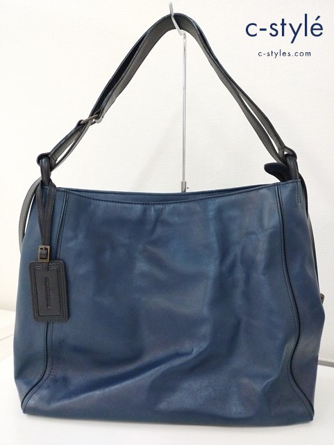 MOTHERHOUSE マザーハウス ショルダーバッグ ネイビー レザー