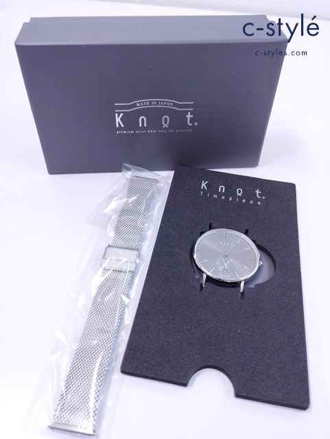 Knot ノット 腕時計 シルバー CS-36 クォーツ ベルト付き