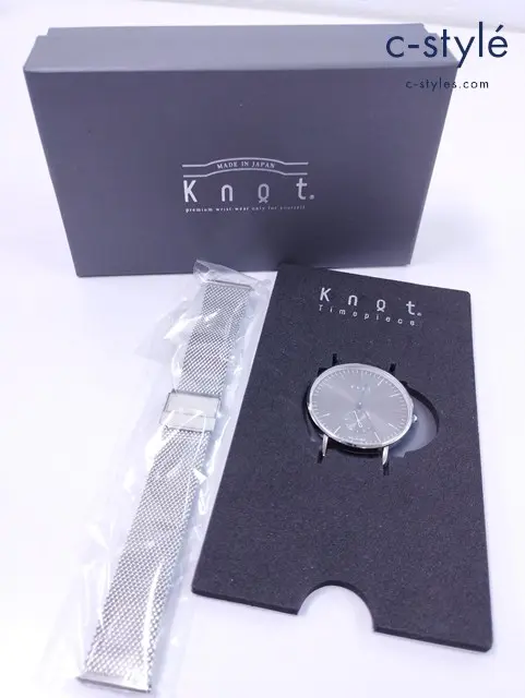 Knot ノット 腕時計 シルバー CS-36 クォーツ ベルト付き