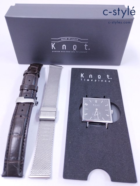 Knot ノット 腕時計 シルバー SQ-32 クォーツ ベルト付き