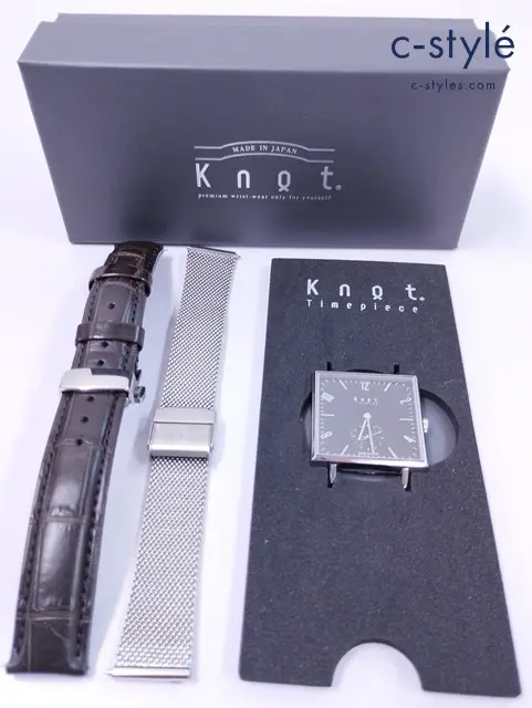 Knot ノット 腕時計 シルバー SQ-32 クォーツ ベルト付き