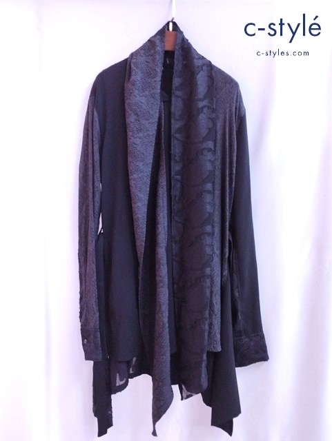 kiryuyrik キリュウキリュウ シャツ ブラック CrazyPattern StoalShirts KO-HB20-906