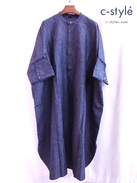 45R フォーティーファイブアール デニムワンピース 0 インディゴ コットンリネンデニム レディース