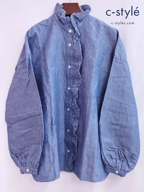 journal standard luxe ジャーナルスタンダードラックス フリルブラウス ブルー系 レディース