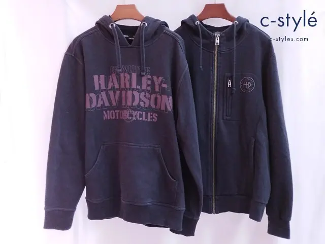 Harley-Davidson ハーレーダビッドソン パーカー L ジップ プルオーバー ブラック