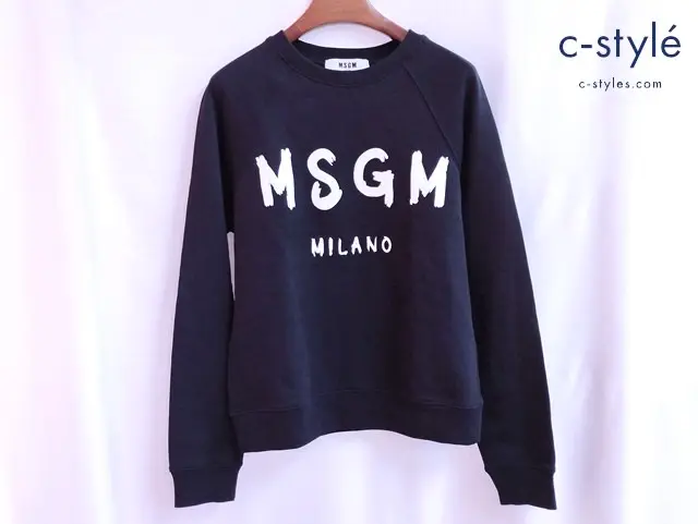 MSGM エムエスジーエム トレーナー S ブラック 綿100％ 3041MDM89 レディース