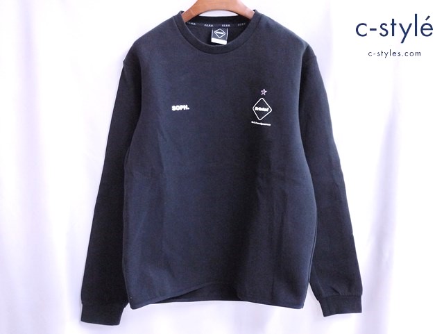 F.C.Real Bristol エフシーレアルブリストル スウェット L ブラック SWEAT CREW NECK TOP