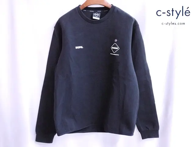 F.C.Real Bristol エフシーレアルブリストル スウェット L ブラック SWEAT CREW NECK TOP