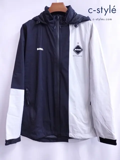 F.C.Real Bristol エフシーレアルブリストル ジャケット S ブラック×ホワイト WARM UP JACKET