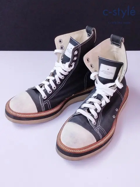 A.R.K ハイカット スニーカー 8・1/2 ブラック×ホワイト blutenblatt