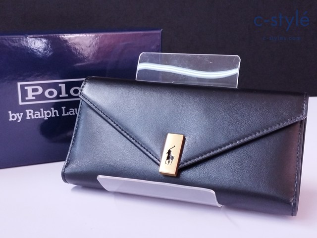 POLO RALPH LAUREN ポロラルフローレン 長財布 ブラック IDレザーウォレット