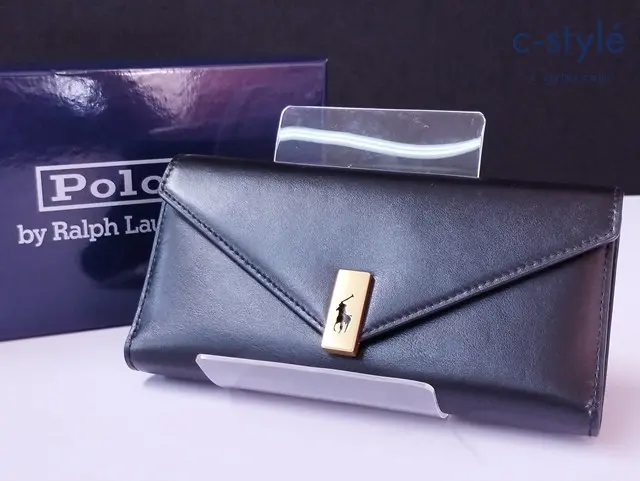POLO RALPH LAUREN ポロラルフローレン 長財布 ブラック IDレザーウォレット