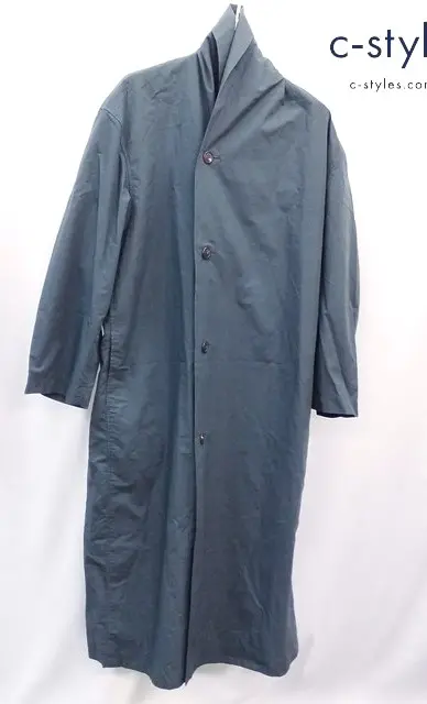 ISSEY MIYAKE MEN イッセイミヤケ メン ショールカラーロングコート L カーキ ME11-FA004 ボタン