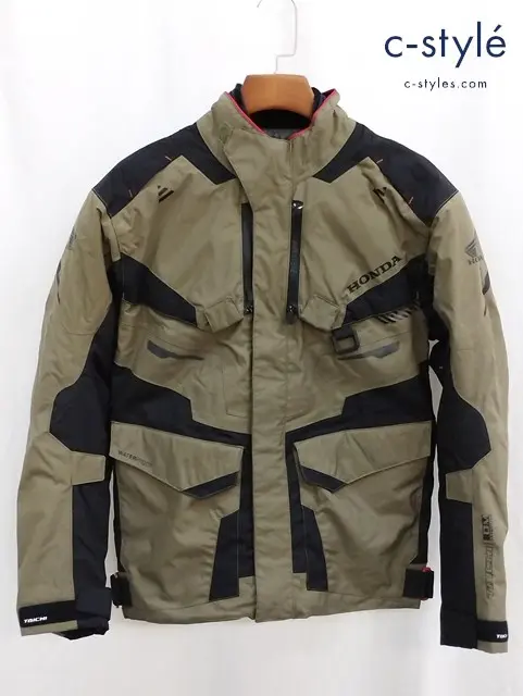 Honda×RSタイチ ジャケット M カーキ×ブラック ドライマスターエクスプローラーオールシーズンジャケット