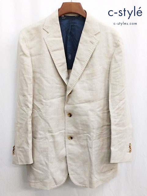 Stile Latino スティレラティーノ ジャケット 52 ベージュ ヘリンボーン White Collection napoli