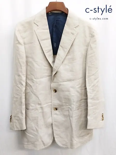 Stile Latino スティレラティーノ ジャケット 52 ベージュ ヘリンボーン White Collection napoli