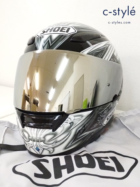 SHOEI ショウエイ ヘルメット M 57cm ブラック×ホワイト XR-1100 DIABOLIC CIMMERIAN
