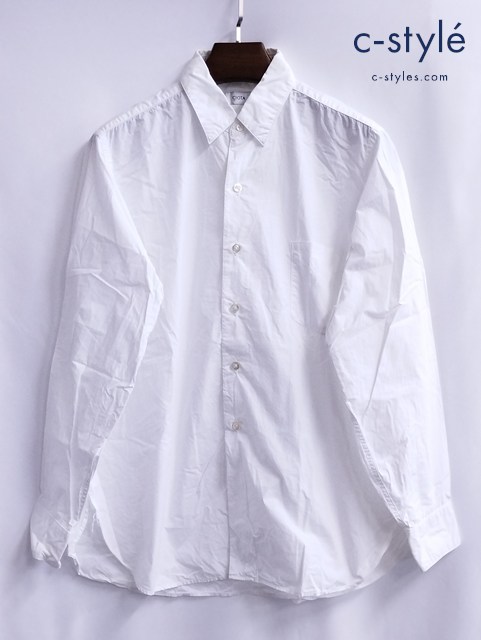 CIOTA シオタ シャツ 4 ホワイト スビンコットンタイプライターレギュラーカラーシャツ 綿100％