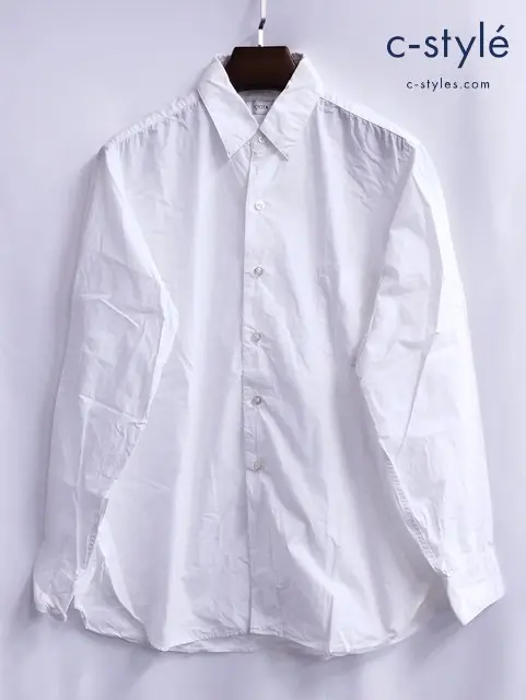 CIOTA シオタ シャツ 4 ホワイト スビンコットンタイプライターレギュラーカラーシャツ 綿100％