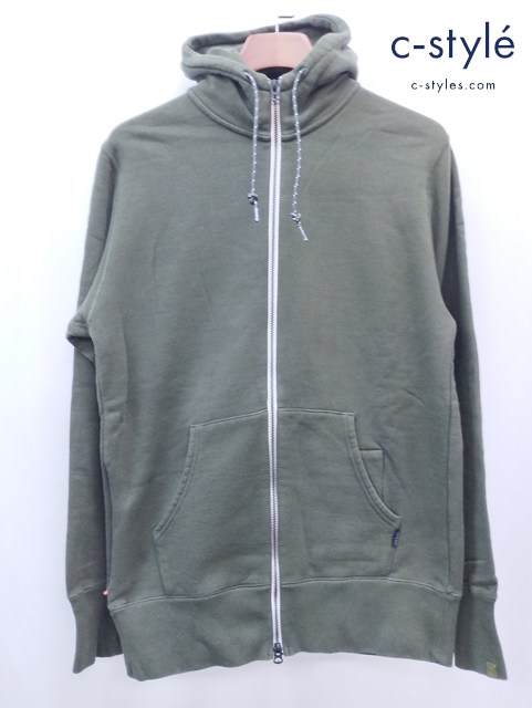 LOOPWHEELER×PORTER ループウィラー×ポーター ジップパーカー XL カーキ 綿100％
