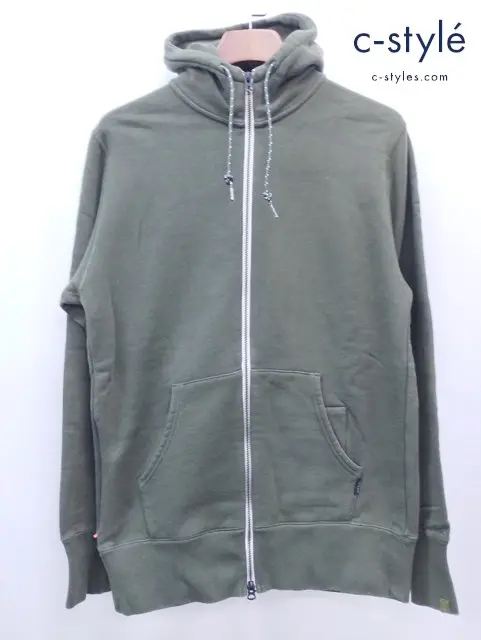 LOOPWHEELER×PORTER ループウィラー×ポーター ジップパーカー XL カーキ 綿100％