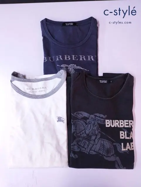 BURBERRY BLACK LABEL バーバリーブラックレーベル 長袖Ｔシャツ 2 綿100％ 計3点