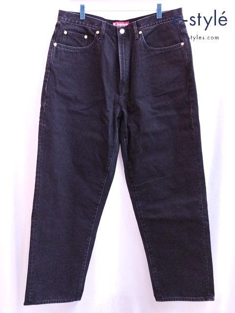 Supreme シュプリーム デニムパンツ 34 ブラック Baggy Jean 綿100％