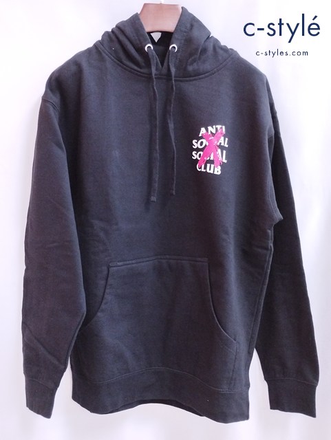 ANTI SOCIAL SOCIAL CLUB アンチソーシャルソーシャルクラブ パーカー M ブラック ロゴフーディー