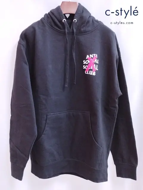 ANTI SOCIAL SOCIAL CLUB アンチソーシャルソーシャルクラブ パーカー M ブラック ロゴフーディー