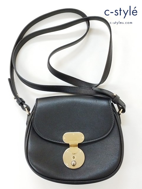 GIORGIO ARMANI ジョルジオアルマーニ ショルダーバッグ ブラック レザー レディース