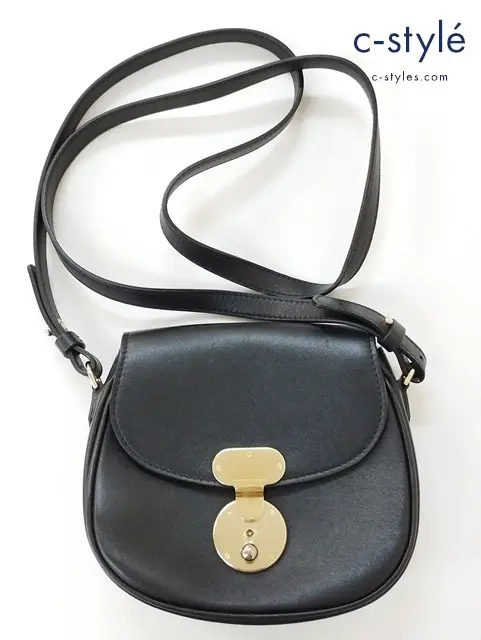 GIORGIO ARMANI ジョルジオアルマーニ ショルダーバッグ ブラック レザー レディース