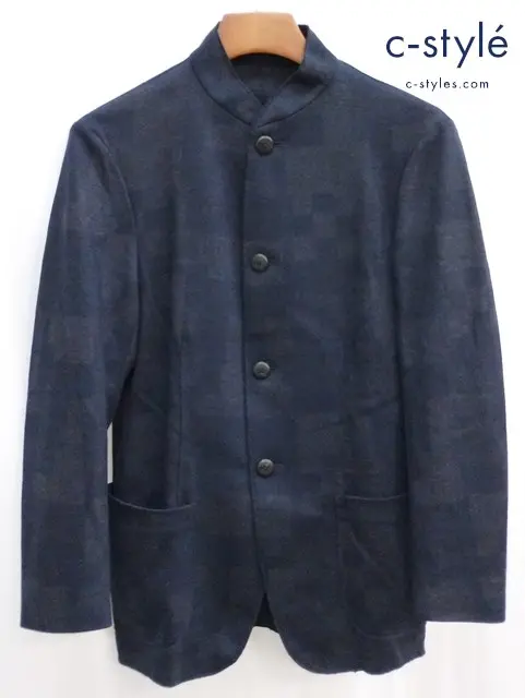 ARMANI COLLEZIONI アルマーニコレッツォーニ バンドカラージャケット 44 ネイビー ZCG840 ZCS09