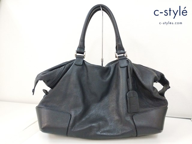 GIORGIO ARMANI ジョルジオアルマーニ ボストンバッグ ブラック レザー