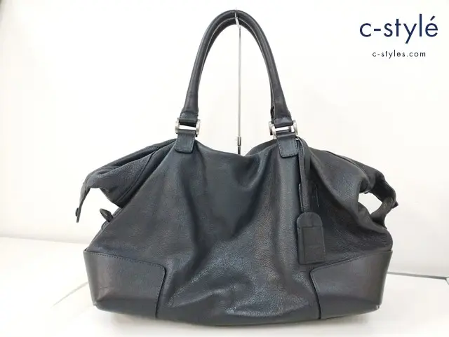 GIORGIO ARMANI ジョルジオアルマーニ ボストンバッグ ブラック レザー