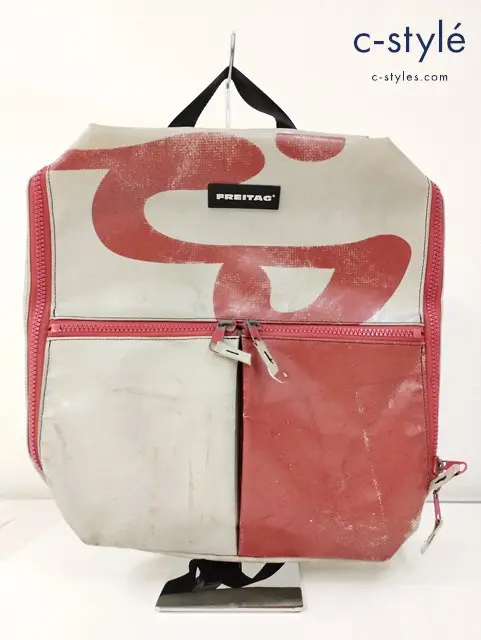 FREITAG フライターグ リュック グレー×レッド フリンジ F49 バックパック