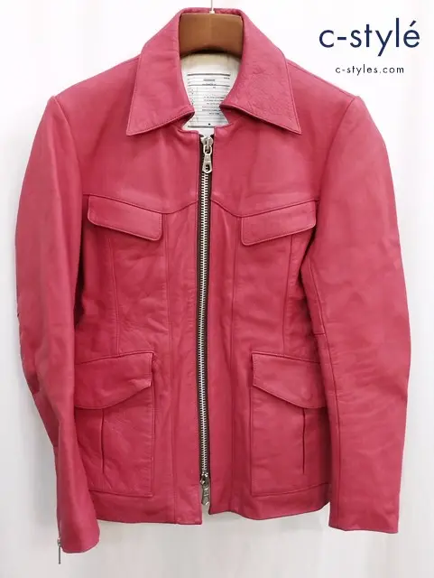 BLUTENBLATT ブリューテンブラット シングルレザージャケット S レッド BLO-12689