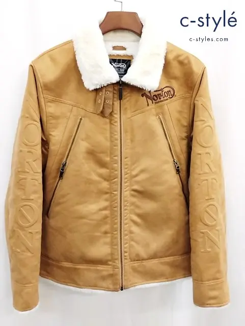 Norton ノートン ムートンジャケット L ブラウン B-3 JACKET 203N1701