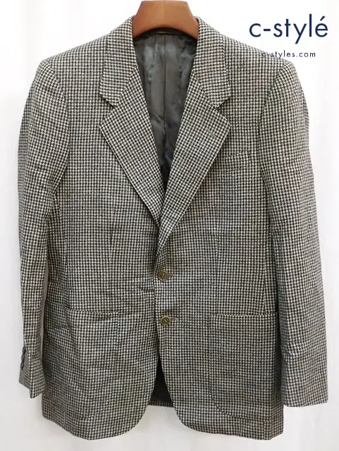 Ermenegildo Zegna エルメネジルドゼニア テーラードジャケット ホワイト×ブラック 2B 千鳥格子 イタリア製