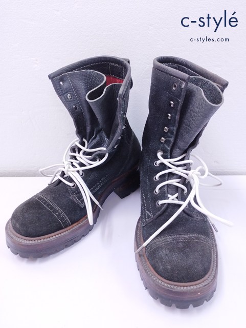 BLUTENBLATT ブリューテンブラット レースアップブーツ ブラック スウェード