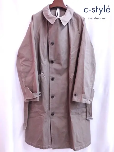 COHERENCE コヒーレンス コート M カーキ系 MITSOU SELVEDGE YACHT CANVAS COAT 綿100％