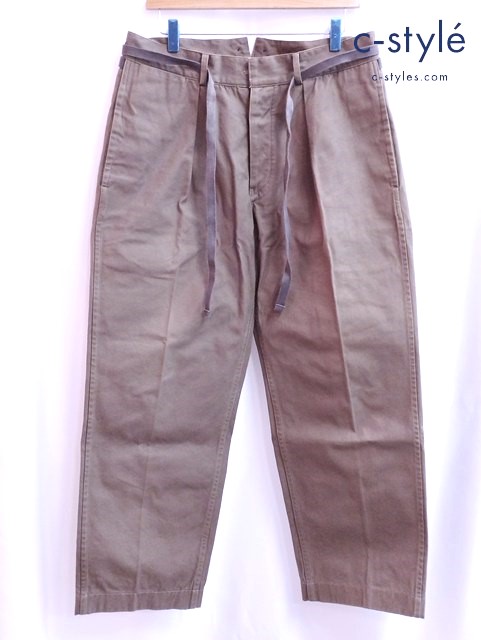 COHERENCE コヒーレンス パンツ L カーキ系 ALAIN ALAIN SELVEDGE YACHT CANVAS PANTS 綿100％