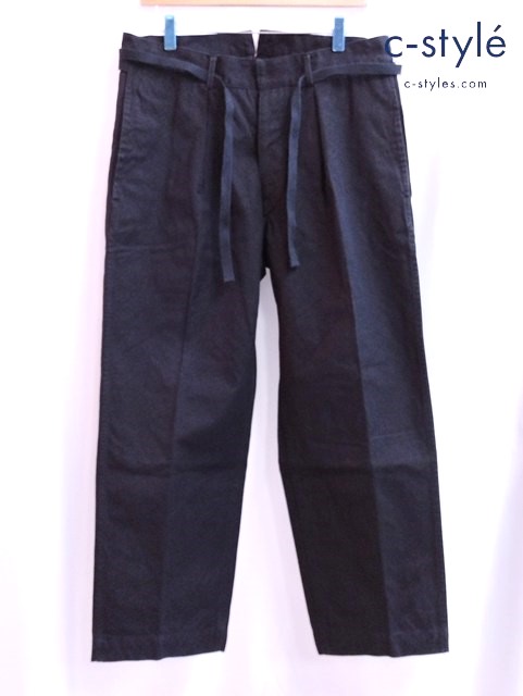 COHERENCE コヒーレンス パンツ L ブラック ALAIN ALAIN SELVEDGE YACHT CANVAS PANTS