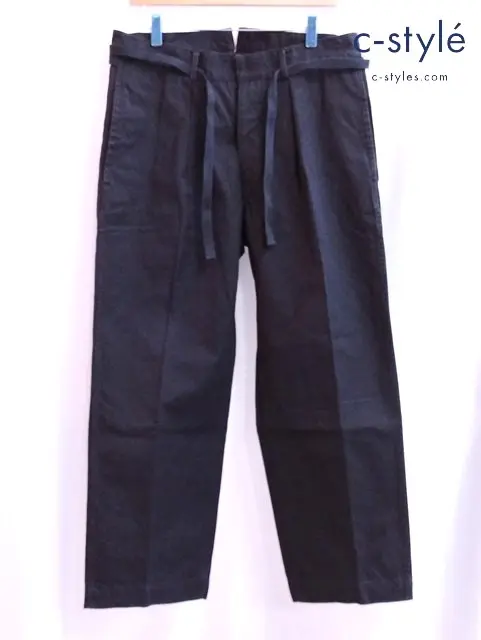 COHERENCE コヒーレンス パンツ L ブラック ALAIN ALAIN SELVEDGE YACHT CANVAS PANTS
