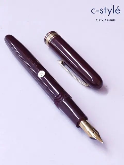 OMAS オマス 万年筆 ワインレッド系 エキスプレス オジバ ペン先18K