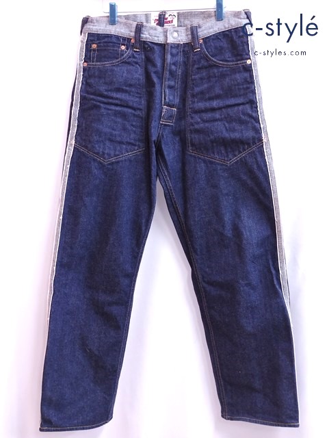 EVISU Paris エヴィスパリス デニムパンツ 32 SIOTANI BROTHERS リバーシブル ボタンフライ